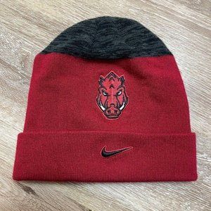 Nike Arkansas Razorbacks Hog Beanie Red and Grey
